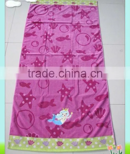 Cotton Velour Double Jacquard Beach Towel