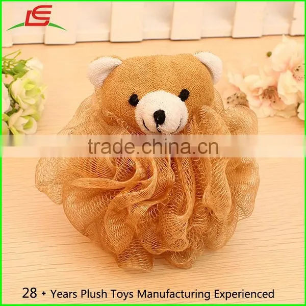 Hot Selling Kids Toy Pouf Mesh Bath Sponge With Stuffed Animal photo-2