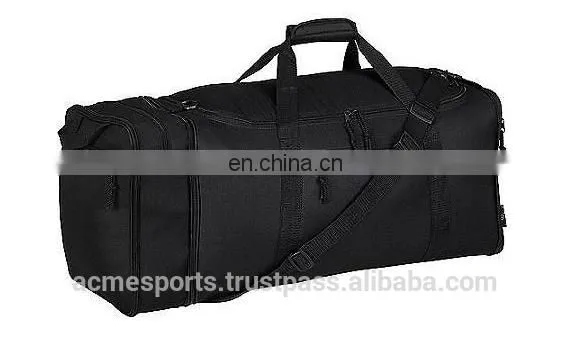 Custtomized Duffle Bags - Blank Duffle Gym Bags Travel LUGGAGE Bag In Black Sports CARRY ON Bag photo-3