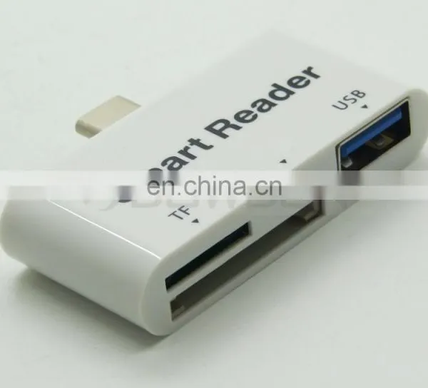 USB-C Card Reader 3 in 1 Type C USB 3.1 5 Gbps TF SD Card Reader Type-C With USB 3.0 Port/TF/SD Smart Adapter for MacBook photo-4