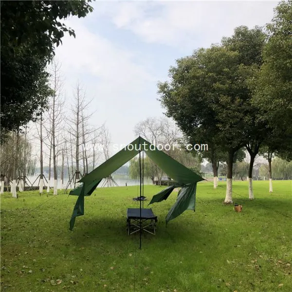 Outdoor Camp House Multi-functional Camping Tarp Oxford Waterproof Camp Equipment Flysheet