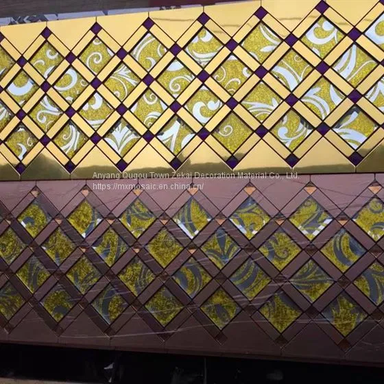 395x495 Self-adhesive Mosaic Tile Metal Mosaic Tile Glass Mosaic Tile photo-2