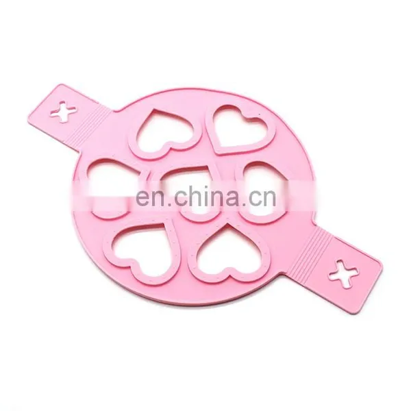 Customize Silicone Loving Heart Shaped Fried Egg Ring Omelette Egg Ring Pancake Poach Mold photo-4