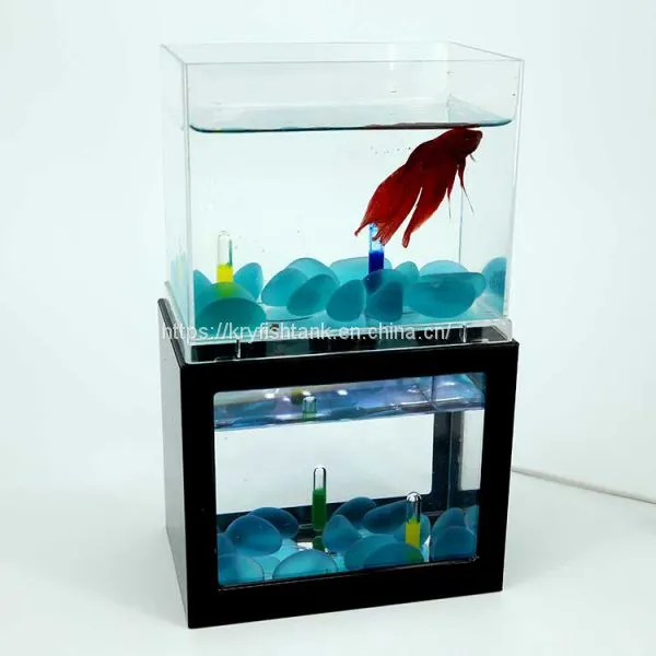 Plastic Fish Tank Farm Mini Aquarium Led Lighting Fish Tank photo-3