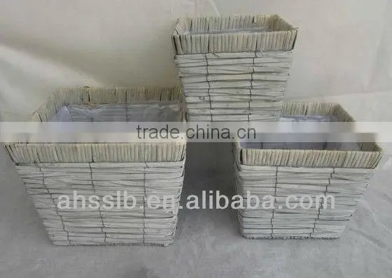 2013 Antique Color Woven Willow Garden Decoration Flowerpot photo-4