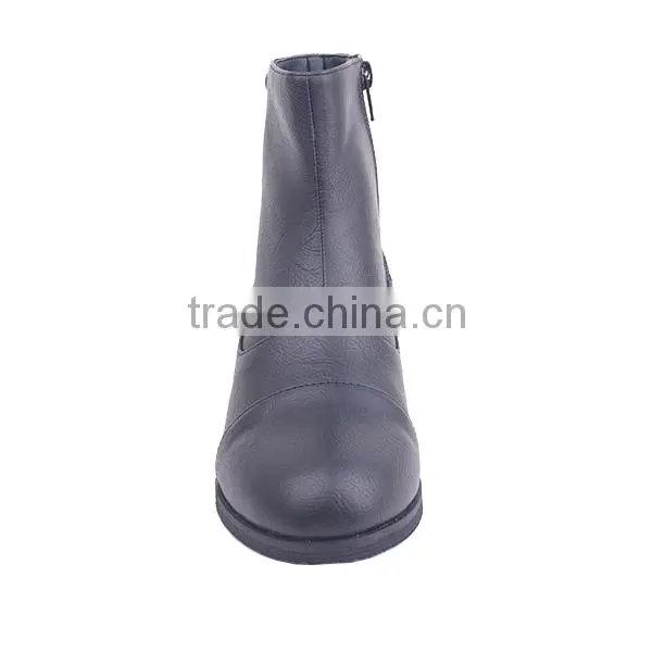 Back Button Ladies' Summer Low Heel Boots Cheap Cowboy Climbing Ankle Boots With Zipper photo-3