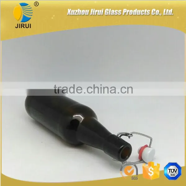 Square Swing Top Glass Drinking Bottles Wholesale With Stoppers photo-4