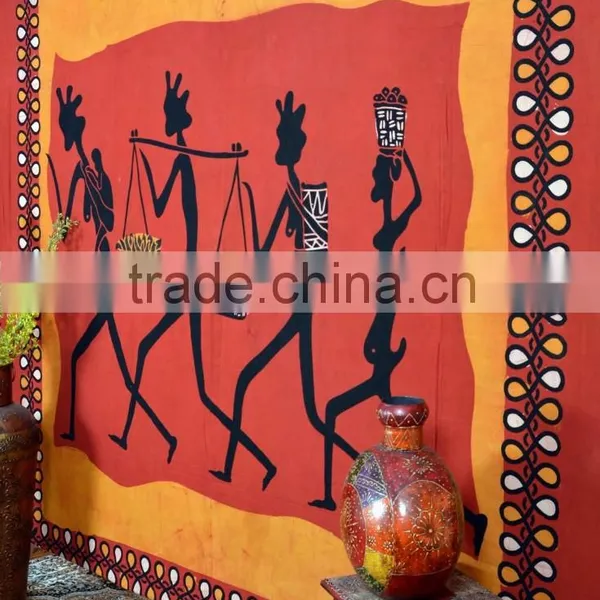 Indian Tapestry Cotton African Print Vintage Wall Hanging Tapestries Throw Art Tapestry Bedsheet photo-3