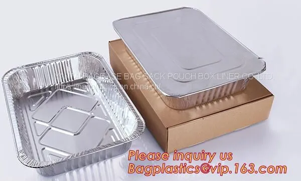 Rectangular Aluminium Foil Food Container, Airlines Fast Food Delivery, Reheating, Baking, Roasting, Meal Prep, GRAB To-Go photo-5