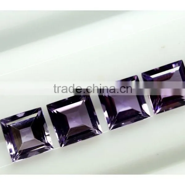8mm AAA Quality Natural Brazil Amethyst Square 4 Pieces Lot Gems With Amazing Luster photo-2