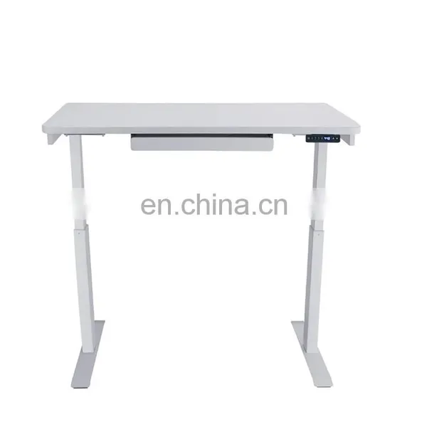 Rectangular White 1 Drawer Standing Desk With Adjustable Height Feature photo-4