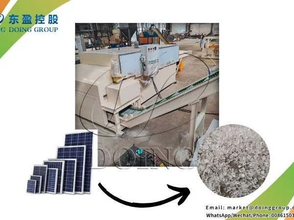 Photovoltaic Solar Panels Frame Glass Recycling Production Machine photo-3