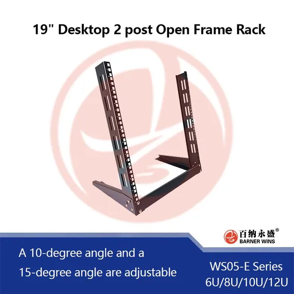Factory OEM WS05-E 6U/8U/10U/12U 19inch Desktop Open Frame Network Rack Factory Manufacturing for Network Equipment AV Rack photo-3