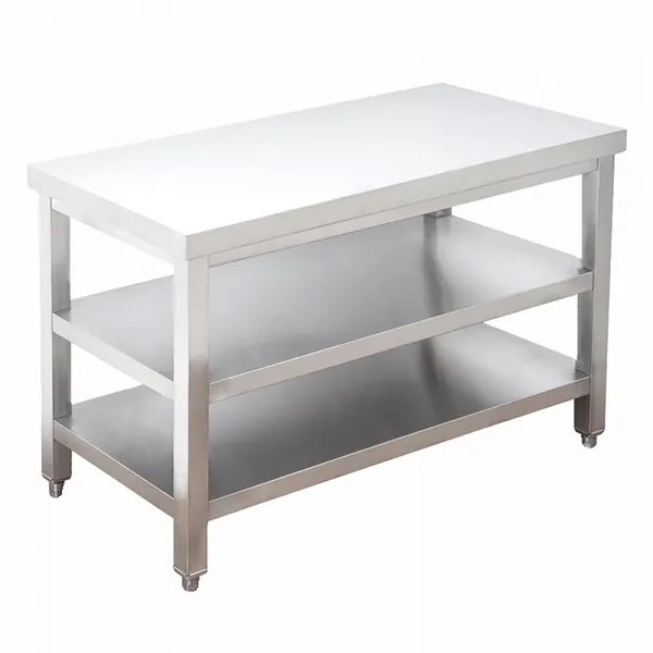 Kitchen Catering Table, Stainless Steel Work Table, Adjustable Heavy Duty Food Prep Table, Food Prep Workbench, for Restaurant