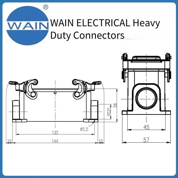 Wain Heavy-duty Connector, Corrosion-resistant, H24b-msf-2l/sc-pg21, Metal 24b Shell Rectangular Connector, Aviation Plug photo-3