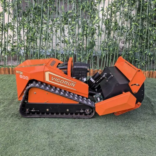 Neglected Land Brush and Grass Clearing Flail Mower Affordable 800mm Crawler Gasoline Radio Controlled Track Brush Mower photo-3