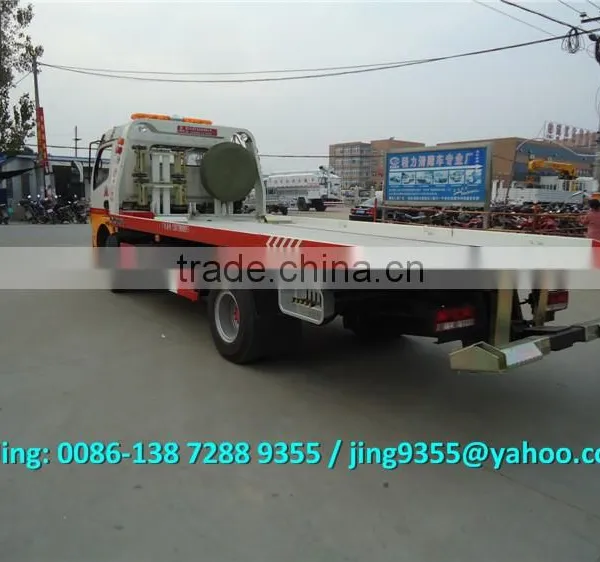 KPT C390 Wrecker Tow Truck 140HP, One Drive Two Flatbed Wrecker Truck With 5.6m Tablet photo-5