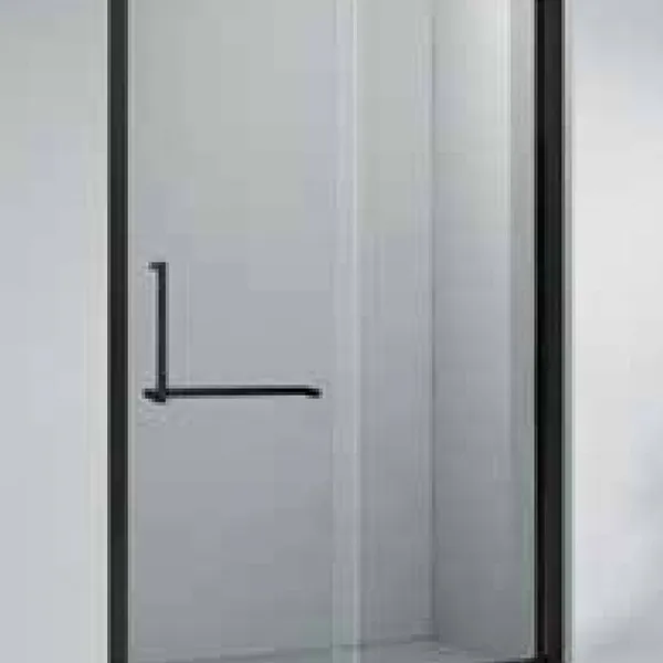 Sunfree T25 Single Fixed Single Sliding Shower Enclosure Aluminium Frame Tempered Glass Shower Screen For Straight‑Wall Household Bathroom