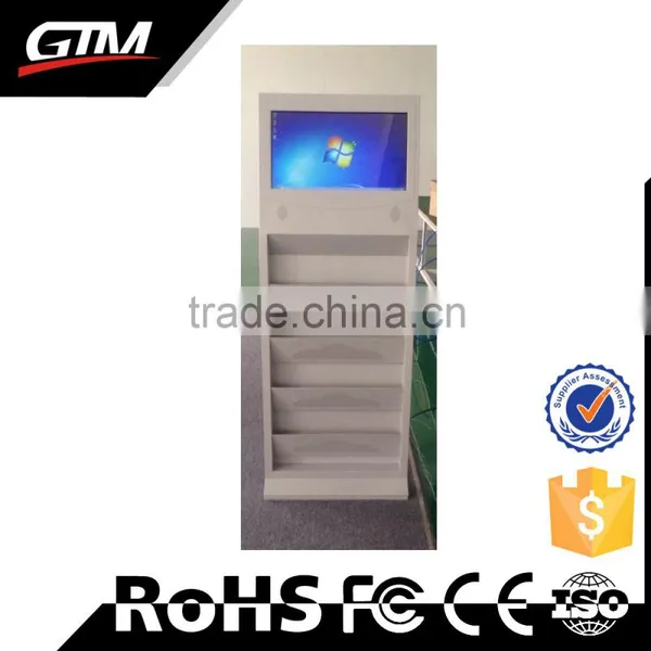27" Shopping Mall Lcd Touch Screen All In One Pc Kiosk Multimedia Wifi Bluetooth Brochure Holder Industrial Computer