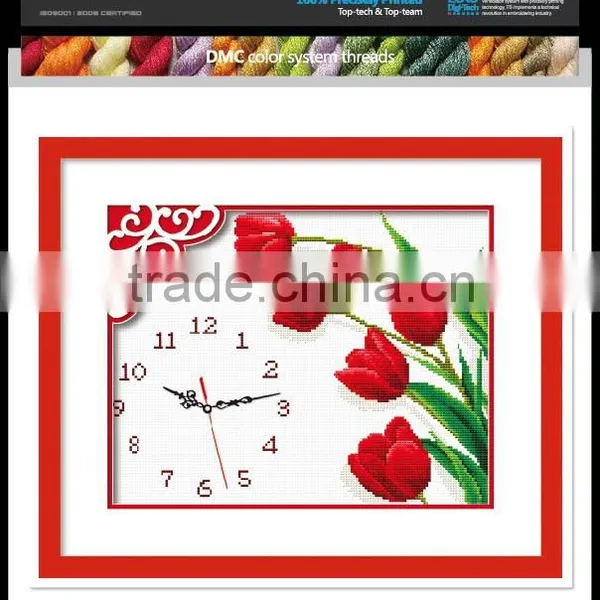 2014 DIY Handcraft Clock Cross Stitch photo-3