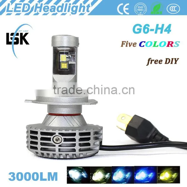 NO Fan Design G6 LED Headlight 6000lm Hi/lo Beam Motor h4 28w Led Headlamp Kit With Two Years Warranty photo-2