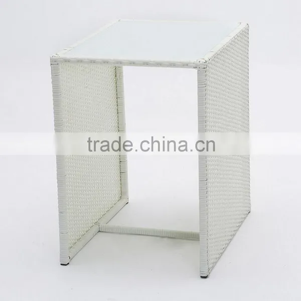 White Wicker Furniture Set Wholesale Poly Rattan Furniture Outdoor Rattan Table And Chair 3 Piece photo-4