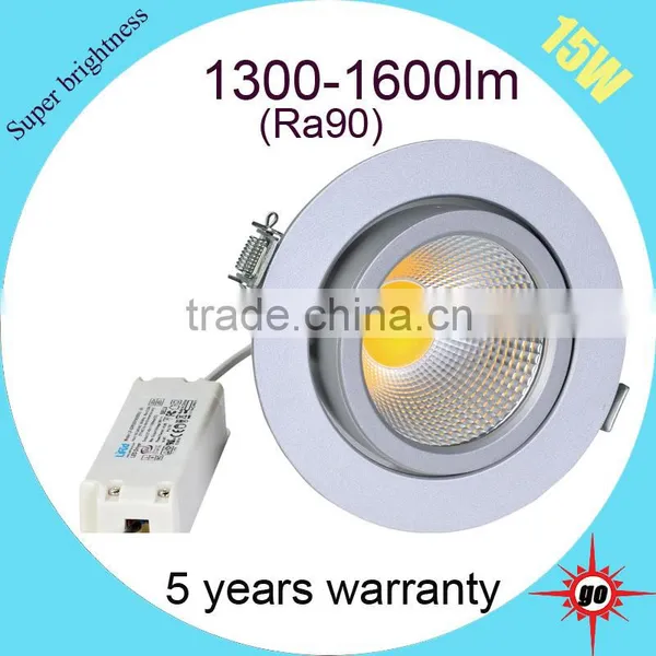 Ra90 Innovative 15w Led Lights High Best Price 360 Degree Ajustable Cob Gimbal Downlight photo-5