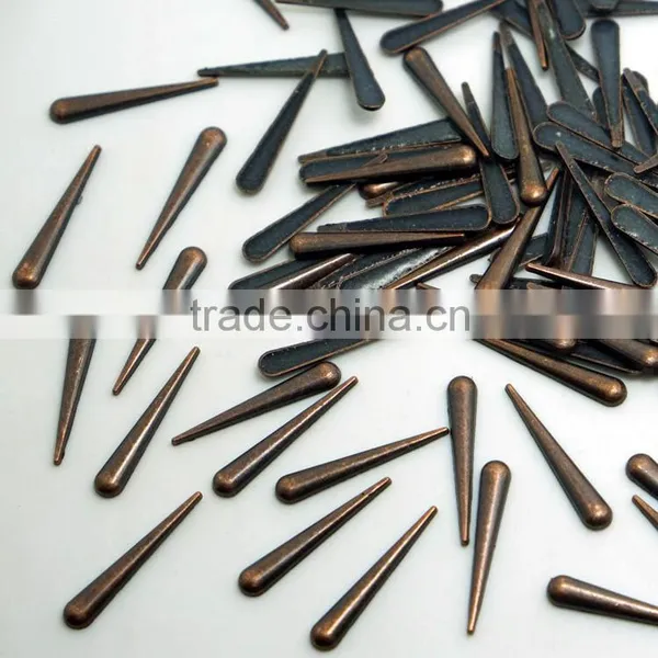 Needle Shape Hot Fix Alloy Studs Long Tear Drop in Gold Black Nickel Silver and Antic Brass photo-2