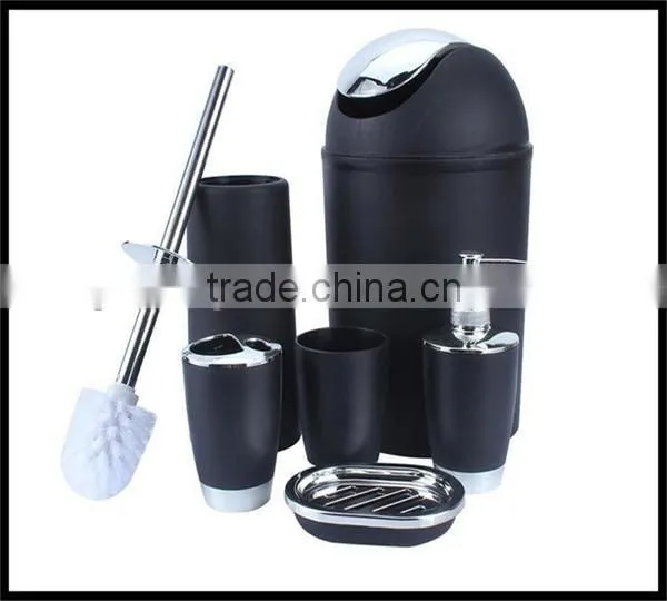 Wholesale Hot Selling 6 Pieces/Set High Quality Plastic Bathroom Set Bathroom Accessory photo-2