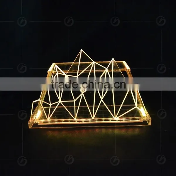 Fashion High End Custom Acrylic Bar Table,with Colorful Light for Different Colors photo-6