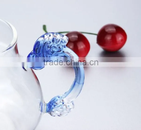 Hot New Products for 2015 Color Glass Tea Kettle With Stainless Steel Strainer photo-6
