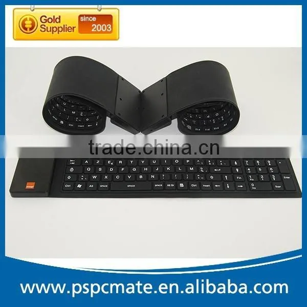 Computer 105keys Waterproof Foldable Silicon Wireless Bluetooth Keyboard photo-5