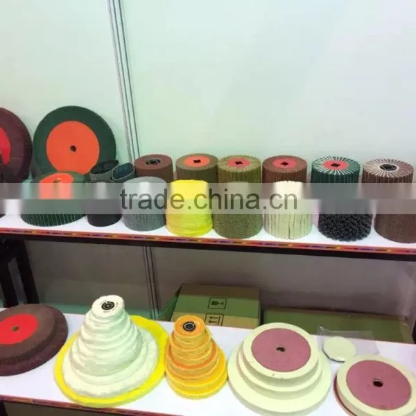 Square Hole Wire Drawing Polishing Wheel Flexible Abrasive Wheel photo-3