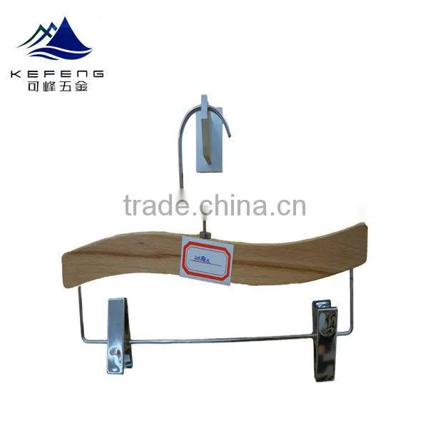 Wooden Pants Hanger With Metal Clamp photo-3