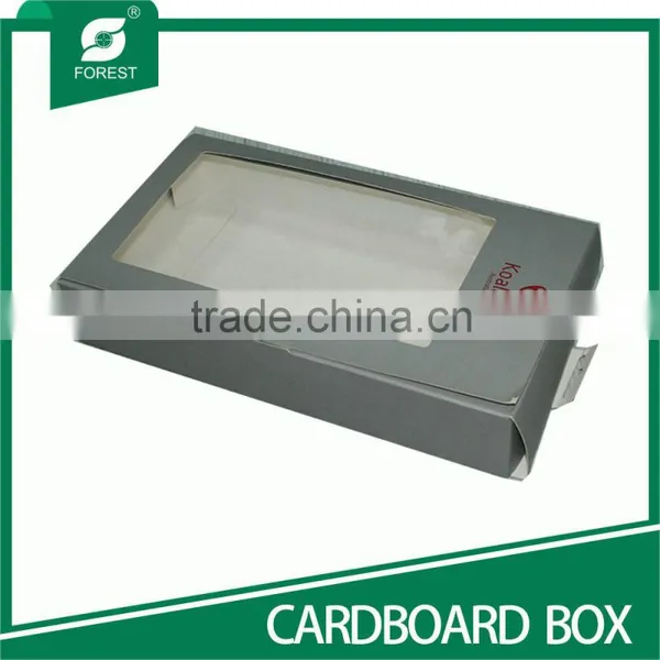HAND MADE CARDBOARD PAPER BOX WITH CLEAR PVC WINDOW photo-3