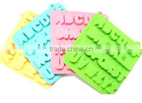 New 26 Alphabet Letter Silicone Resin Ice Cream Soap Cube Tray Form Mold photo-2