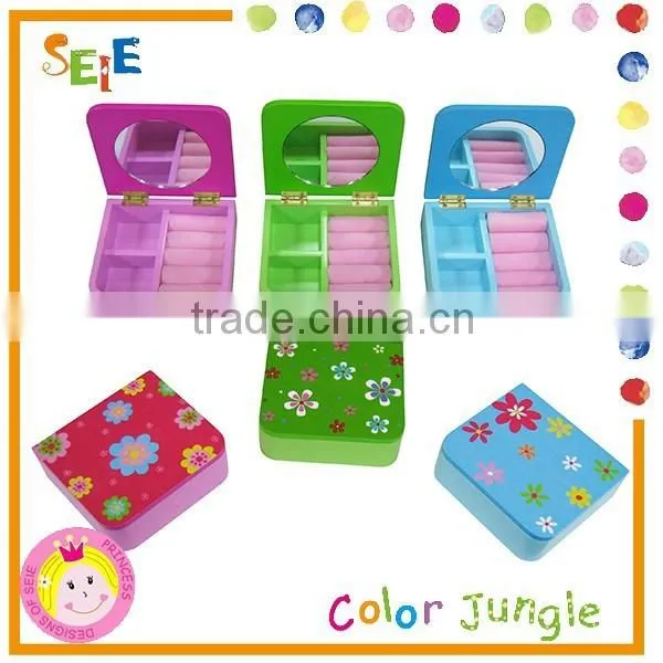 Cute Tabletop Wooden Cosmetic Organizer for Girls