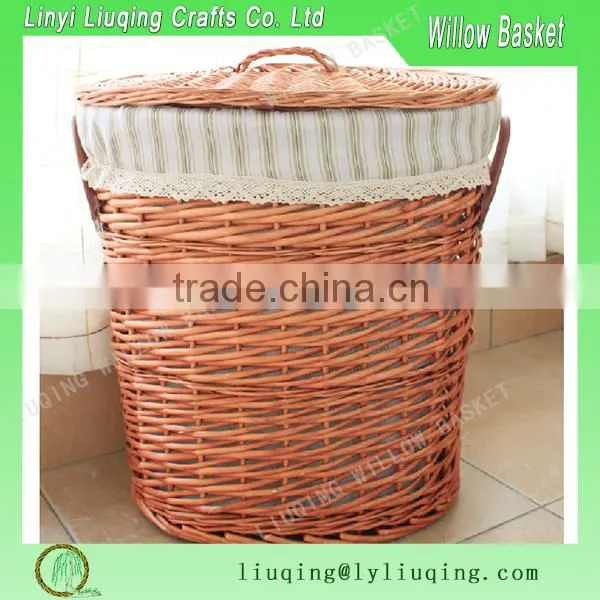 Vietnam Water Hyacinth Round White Washed Laundry Basket, Laundry Basket, Water Hyacinth Hamper Quality Choice