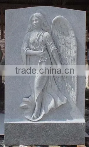 High Quality White Marble Angel Tombstones Headstones Hand Carved Stone Sculpture From Vietnam No 10
