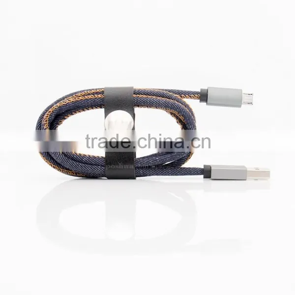 Denim usb data cable