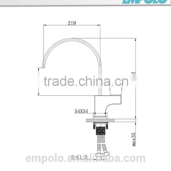 Long Reach Solid Brass Single Handle Flexible Kitchen Faucet 05 2101 photo-2