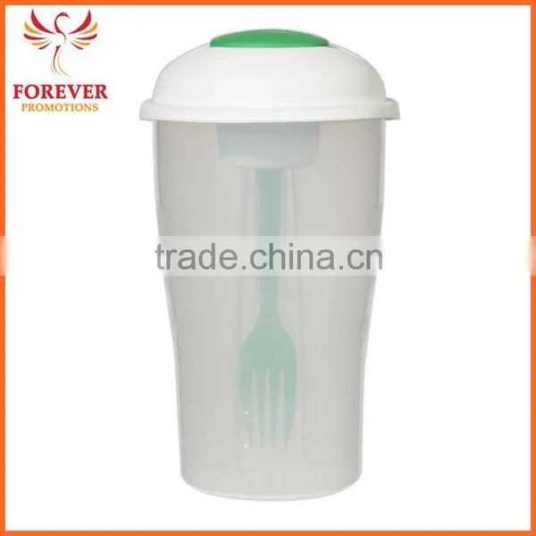 Wholesale Cheap Functional Salad Shaker Cups With Fork Bottle photo-6