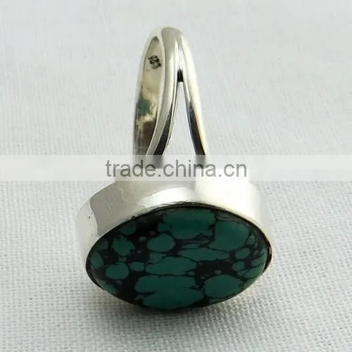 Precious !! Blue Turquoise 925 Sterling Silver Ring, 925 Sterling Silver Jewelry, Silver Jewelry India photo-5