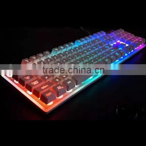 New LED Illuminated Gaming Keyboard,Seven Adjustable Color Backlit Keyboard With Aluminium Alloy Top Cover photo-3