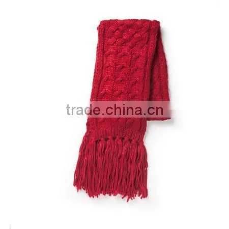 Women's Chunky Cable Knit Scarf photo-4