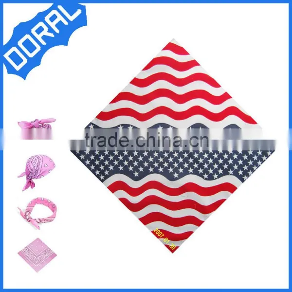 Wholesale Cheap Double Printed Swiss Sege Headtie Square Cotton Bandanas