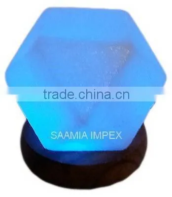 Beautiful Himalayan USB Salt Lamp Diamond Blue Light