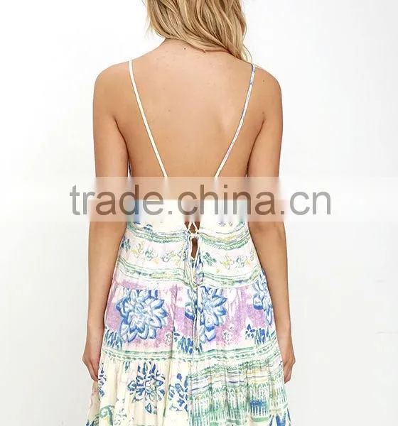 2016 New Dress Designs Fashion Sexy Floral Print Dress for Women photo-5