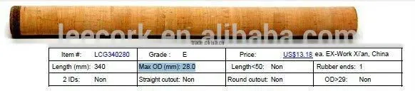 "LEECORK" High Quality Cork Handle for Fishing Rod or Reel photo-4