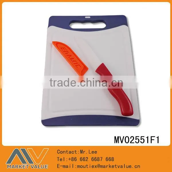 NEW DESIGN HOT SALE PLASTIC CUTTING BOARD WITH S.S KNIFE photo-2